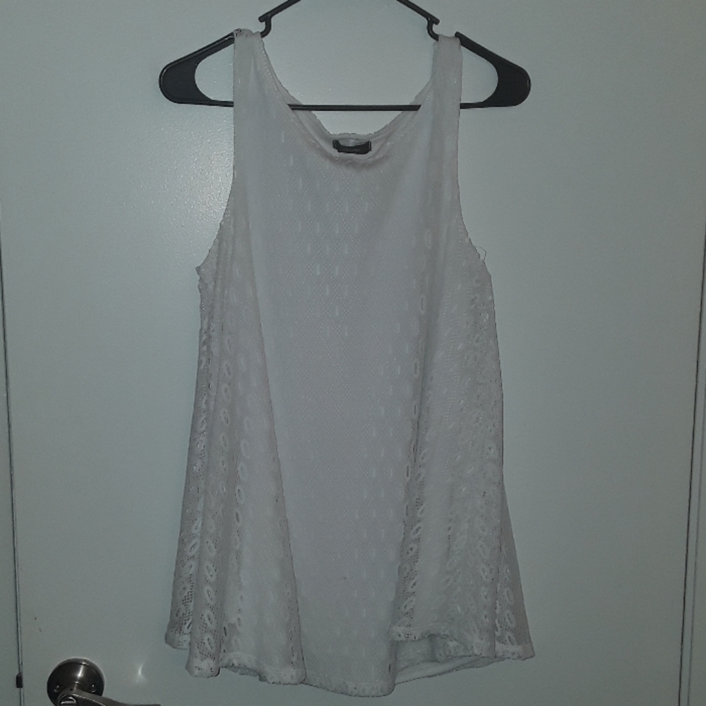 Cocomo White mesh tank top